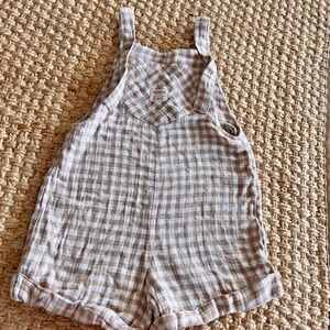 Ghanda Plaid Overalls For Girls